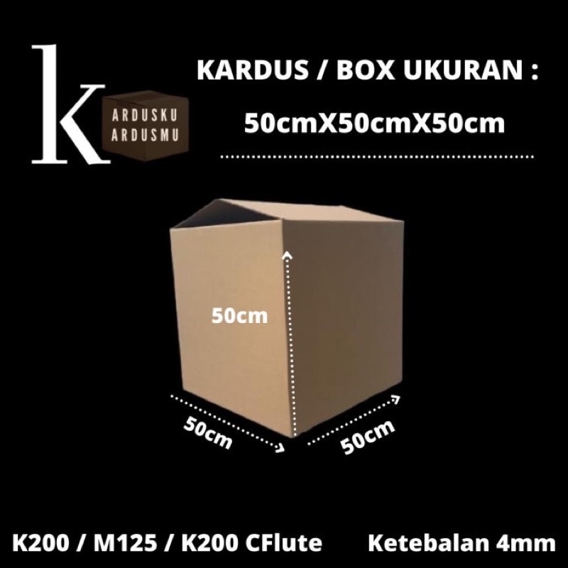 

KARDUS POLOS / KARTON BOX UK 50 x 50 x 50 cm