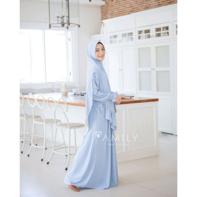 Gamis Jersey, Aisy dress only by Amily Hijab