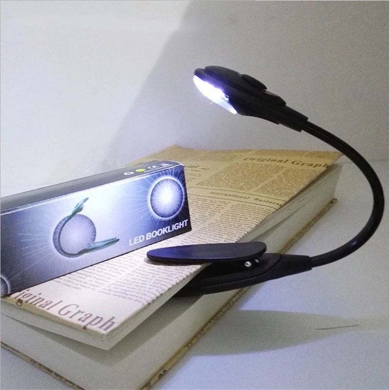 Portable LED Bright Travel Bedroom Book Reader Lights/Mini Flexible Laptop Reading Table Lamp With Clip/Christmas Gifts