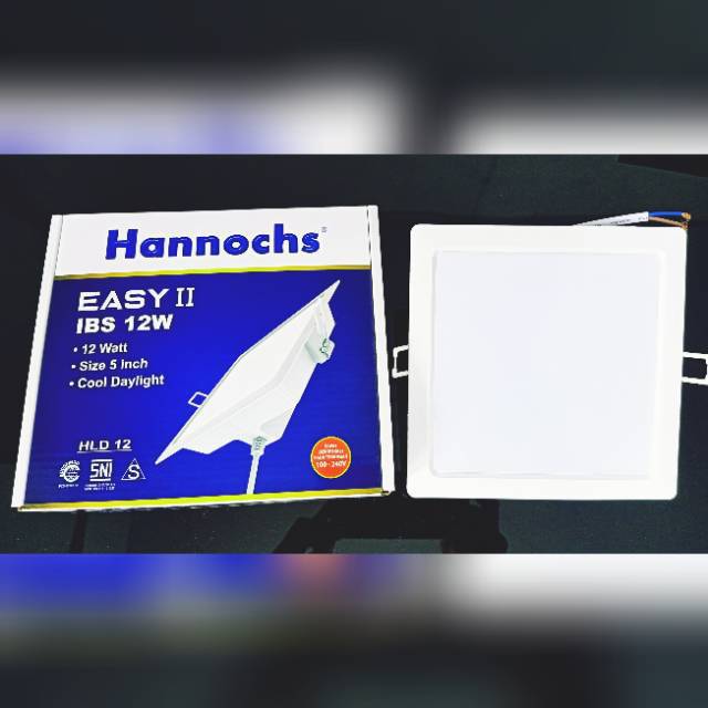 Lampu Downlight LED Hannochs Easy II Kotak 3w/ 5w/ 7w/ 9w/ 12w/ 15w/ 20w Hannochs