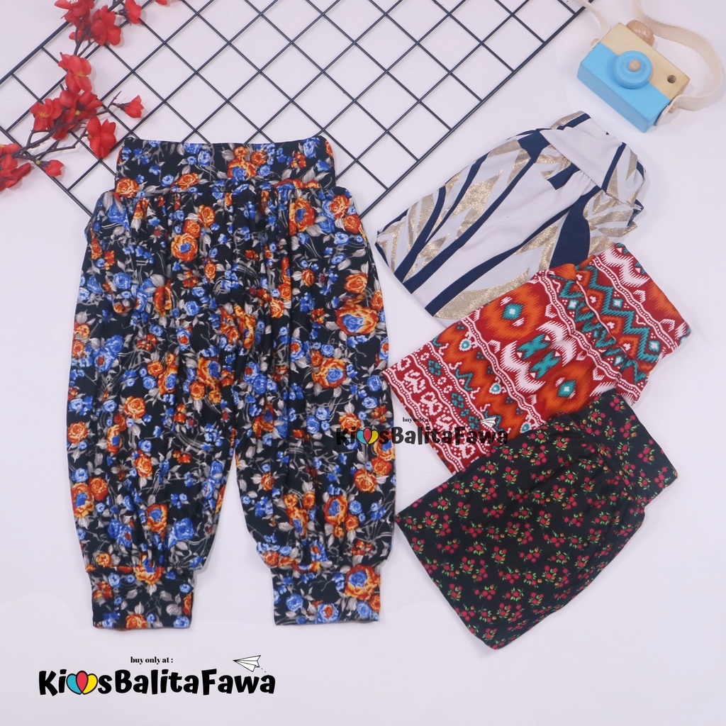 Aladin Carlissa uk 3-4 Tahun / Celana Panjang Anak Perempuan Pants Bahan Kaos Variatif Murah Adem