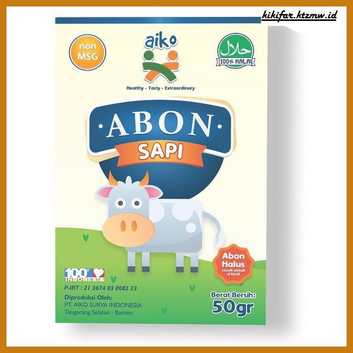 

GNIREKDOOF- AIKO ABON SAPI UNTUK MPASI 50 GR HALAL, NON MSG -ORIGINAL.
