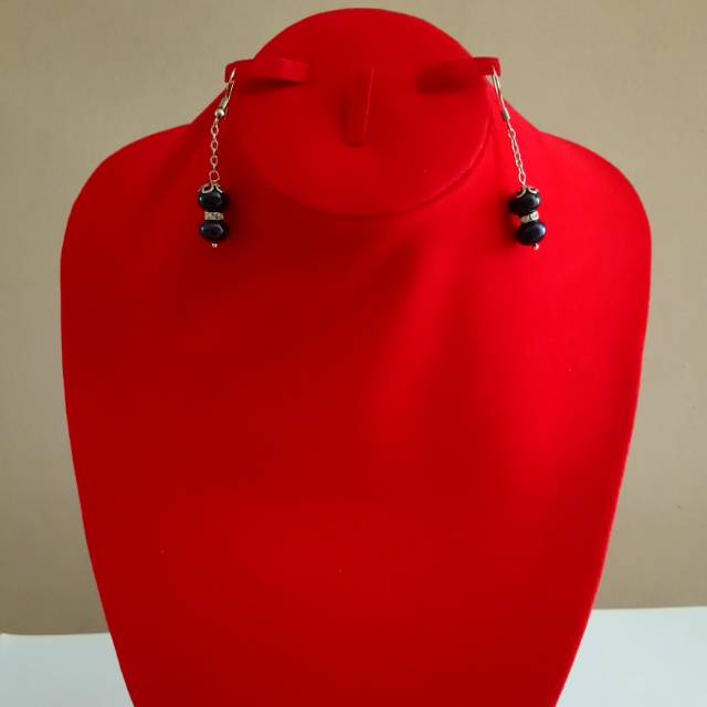 Anting mutiara bakpao hitam