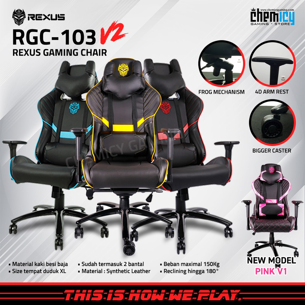 Rexus Gaming Chair Kursi Gaming Rgc 103 V2 Shopee Indonesia