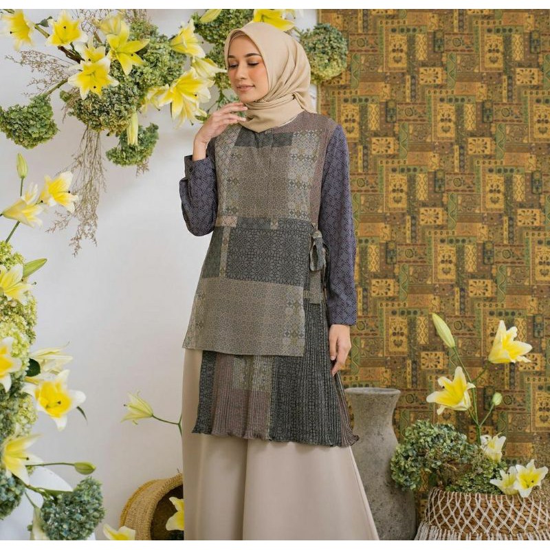 Set Kenitra Tunik Kulot Pleats by Heaven Lights