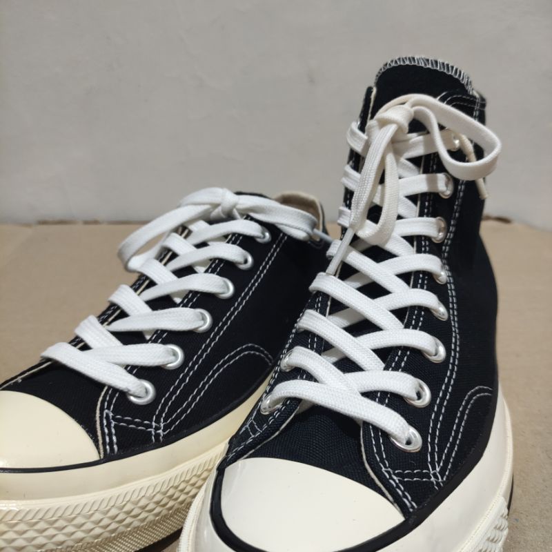 SHOELACES RETROGRADE OFF WHITE TALI SEPATU COTTON  FLAT PUTIH LEBAR 1 CM PANJANG 130CM