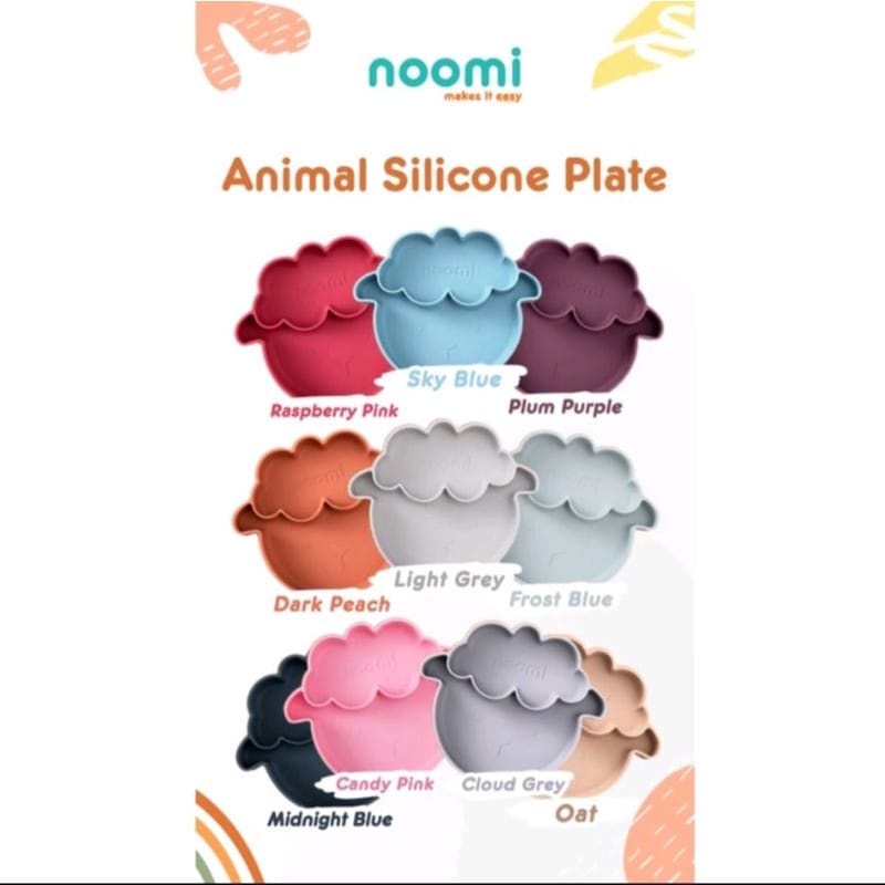 Noomi Animal Silicone Plate - Piring Makan Anak