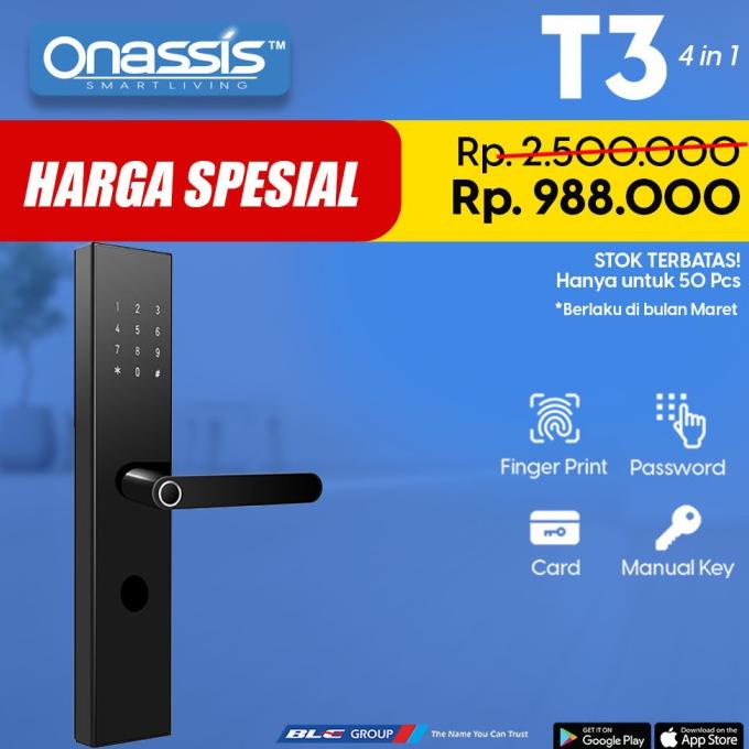 PAKET PILIH BONUS Smart Home-Smart Lock Onassis T3