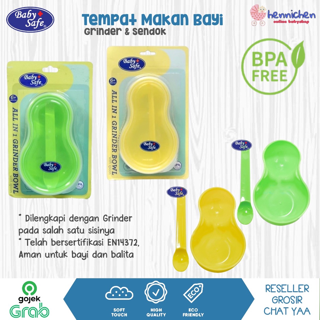 Baby Safe BS352 Grinder / BS354 Suction Bowl / BS356 ada Sendok Tempat Makan Bayi BabySafe