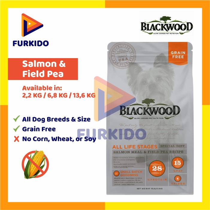 Blackwood Dog Food Puppy To Adult Grain Free Salmon 6,8 KG