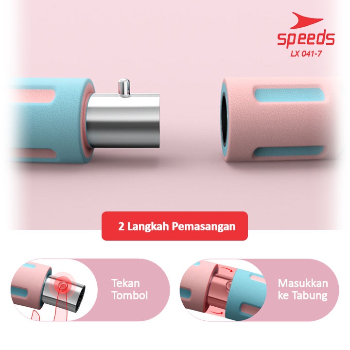 Hula Hoop SPEEDS Hulahop Portabel Yoga Fitness Adjustable Ring Mainan Anak Kaki Pengecil Perut 041-7-3