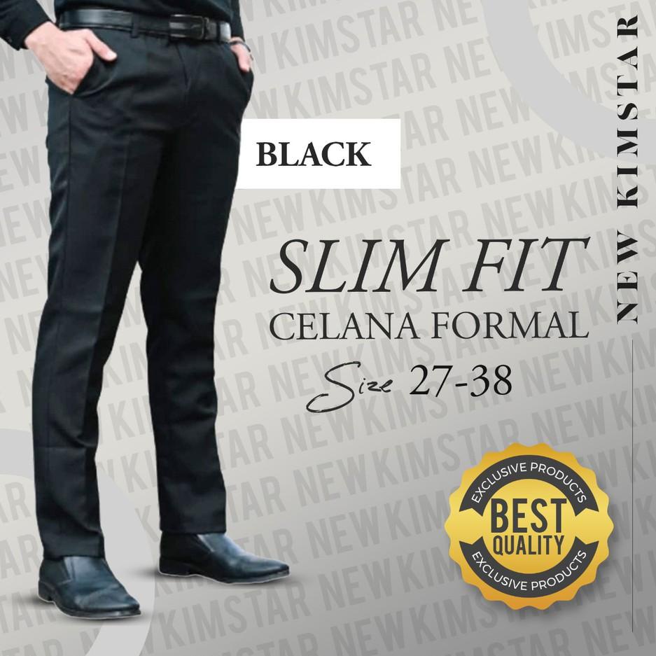 NEW KIMSTAR Celana Kantor Formal Kerja Bahan Dasar Pria Slimfit ▫ GRG.26Au22d