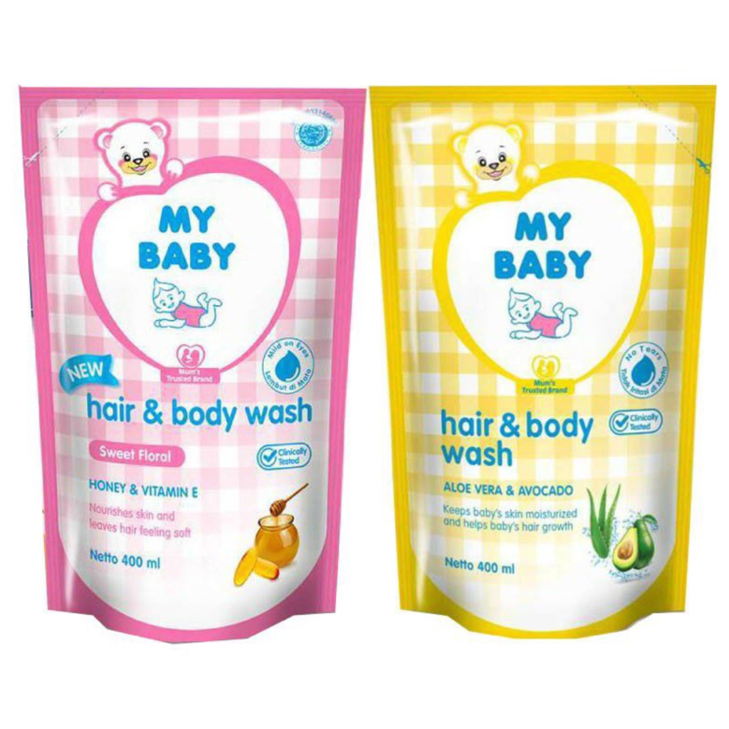 MY BABY Hair &amp; Body Wash [Refill 400mL] - Sampo &amp; Sabun Bayi 2in1