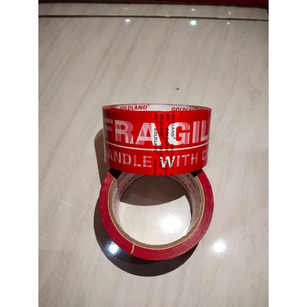 

Lakban Fragile Merah Goldland 50 Yard 2 inch