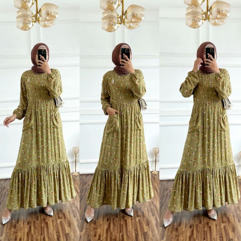 JASMINE DRESS|GAMIS SYAR'I RAYON VISCOSE JUMBO XXL BUSUI BUMIL|DRESS MUSLIM RAYON VISCOSE PREMIUM XX