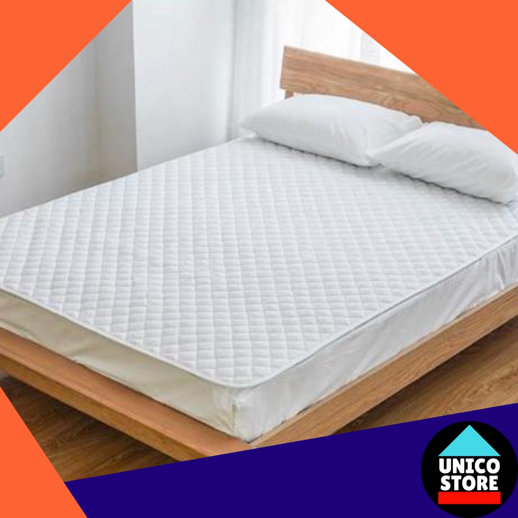 Matras Protector/Matras Alas Kasur Pelindung kasur Motif Aesthetic Polos Emboss Anti Noda