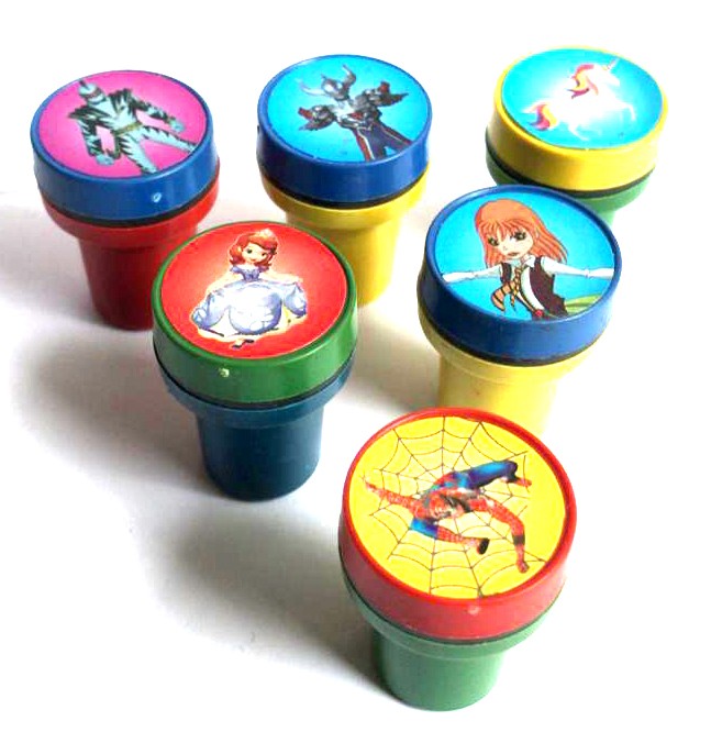

Mainan Anak Mini Round Stamp Stempel Tinta Cap Lucu