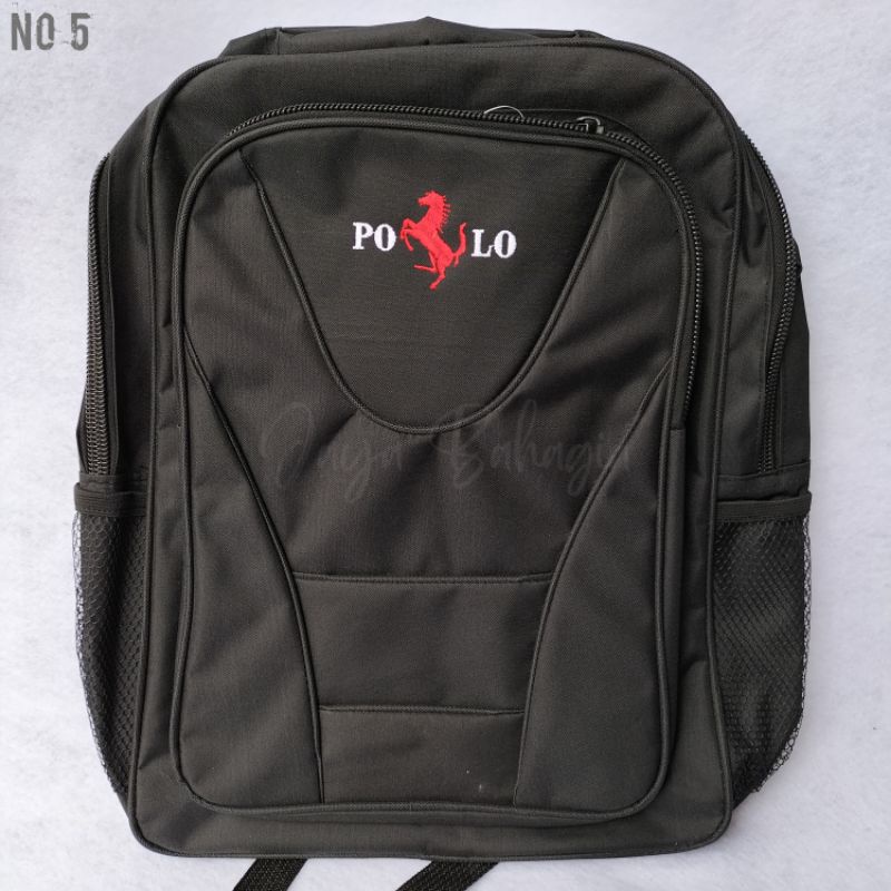 Ransel Murah REJ Hitam Tas Sekolah Kerja Seminar Pelatihan Sumbangan