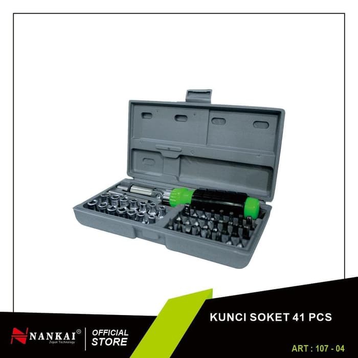 NK Obeng Sock Set 41 Pcs / Kunci Obeng Socket 41 Pcs Nankai