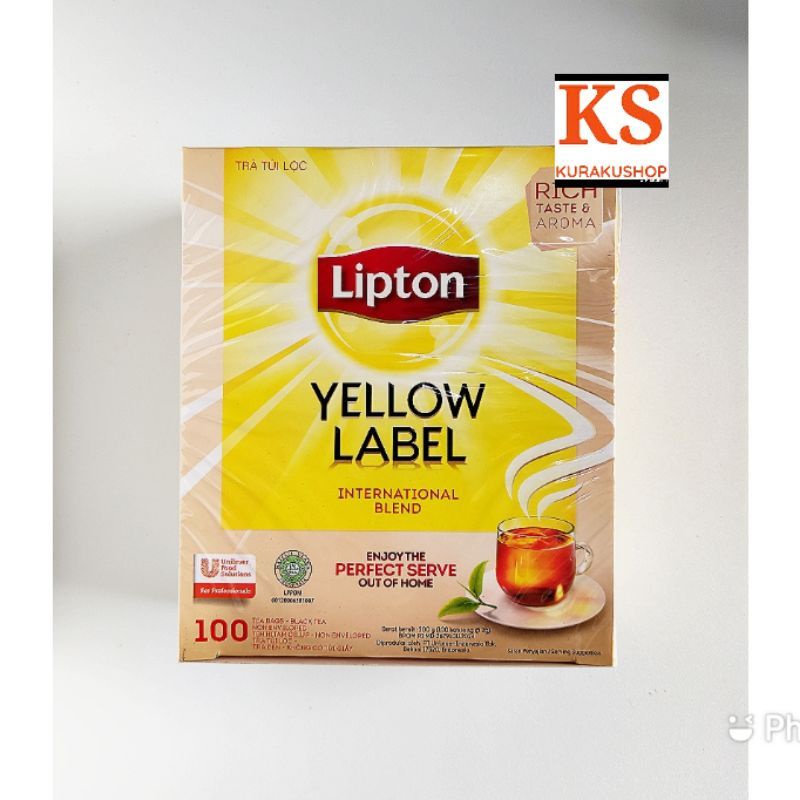 

LIPTON YELLOW LABEL TEA 100 BAGS NON ENVELOPE