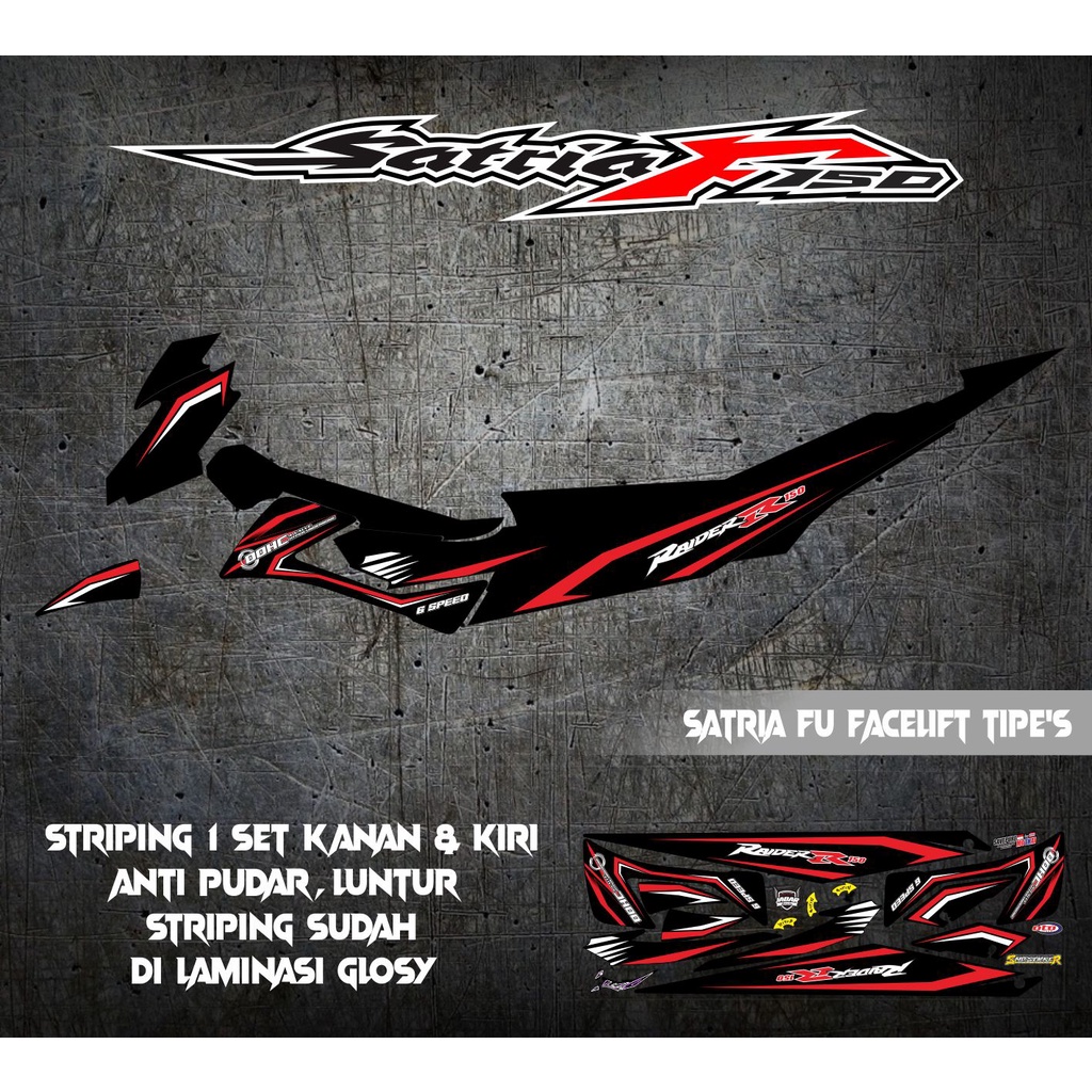 STRIPING STICKER VARIASI FU FACELIFT TIPE ES SIMPEL KEREN