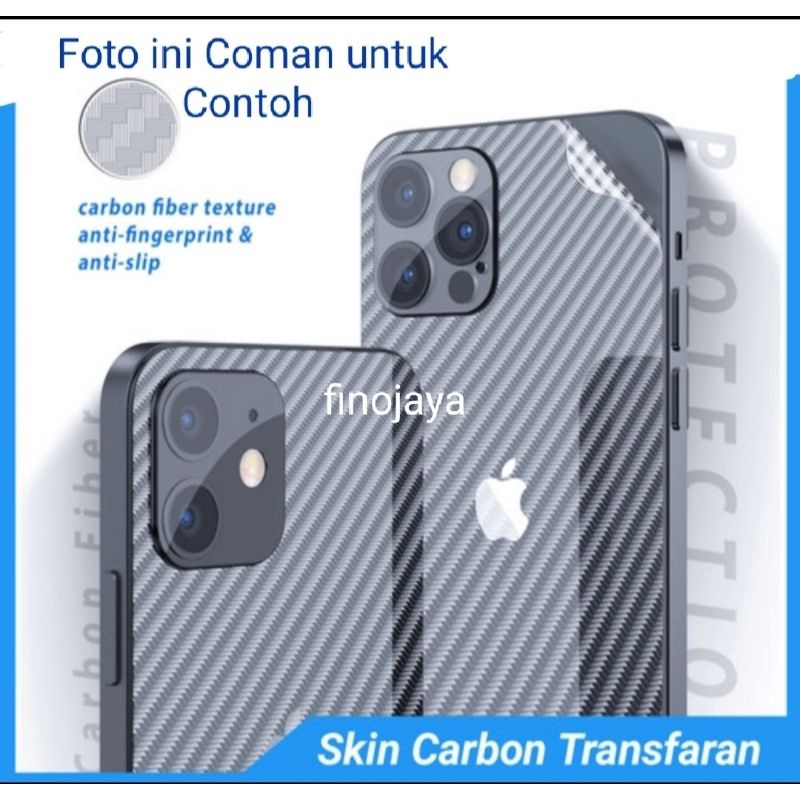 skin Graskin Steker Carbon infinix Note 10 Anti jamur belakang transparan