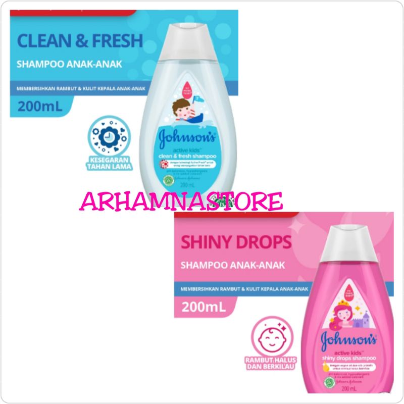 JOHNSON'S BABY Active Kids Shiny Drops Shampoo 200ml