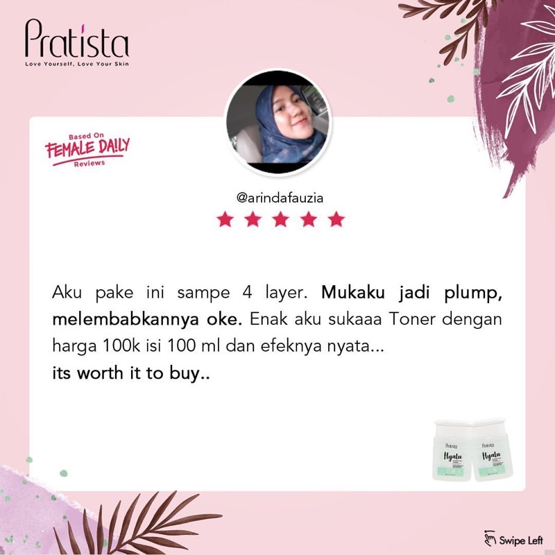 PRATISTA Toner Hyalu Hydrating Toner Pratista 100% Original BPOM High Quality