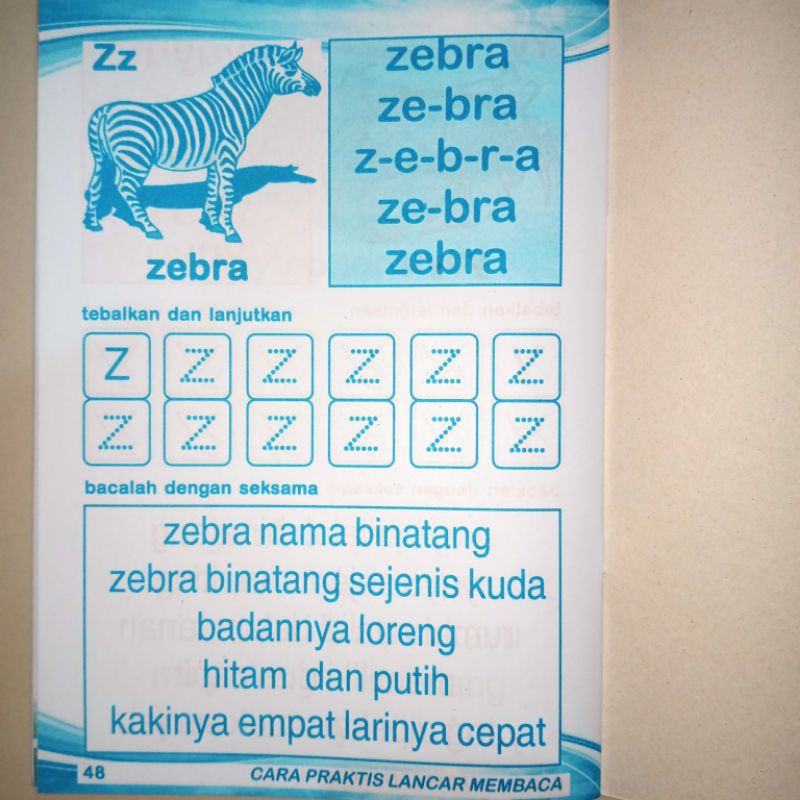 buku anak, buku cara praktis lancar membaca paud A4 (21×28cm)