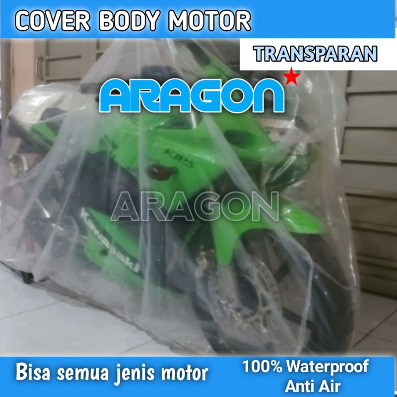 Sarung Cover Mantel Motor Murah TRANSPARAN BENING UNIVERSAL