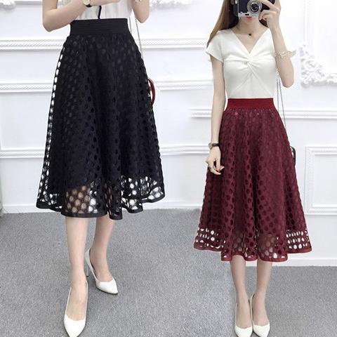 Yoona Flare Skirt (R602)/Rok Midi/Rok Maxi/Rok Panjang