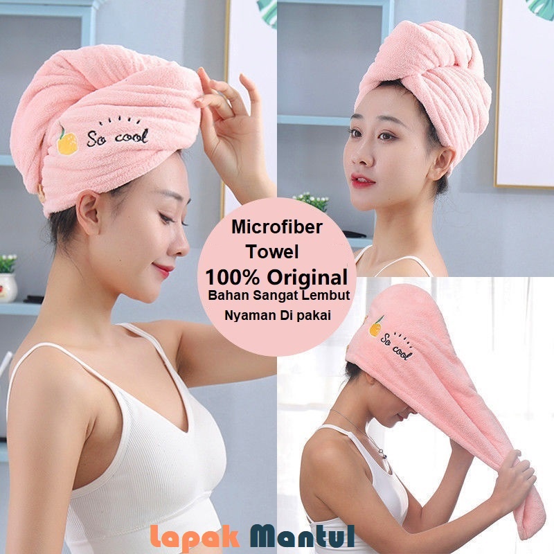 LM-0067 Handuk Keramas Cepat Kering Magic Towel- Handuk Keramas Topi Pita Microfiber-Handuk Keramas Kepala Magic