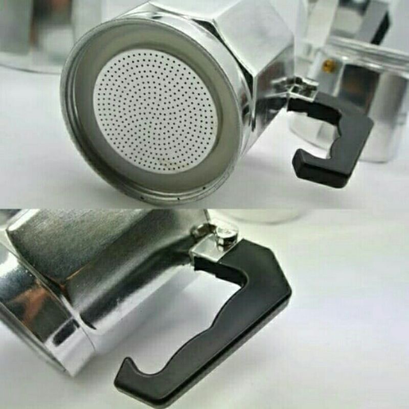 Moka Pot 1 cup 2 cup 3 cup 6 cup Espresso Coffee Maker Alat kopi manual-1