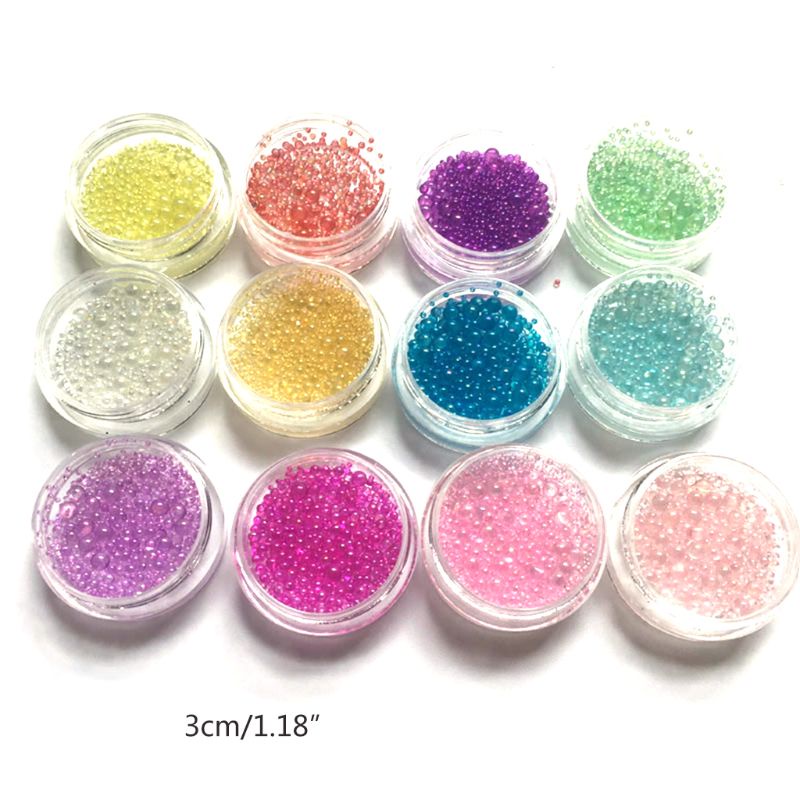 SIY  12 Pcs/set DIY Crystal Epoxy Filler Color Bubbles UV Resin Glue Imitation Blister Bubble Beads Filling Material