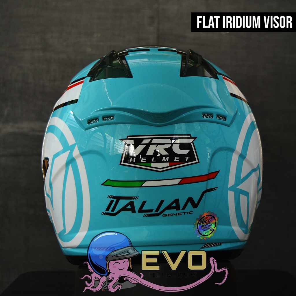 HELM CENTRO MOTIF GP VRC FREE VISOR IRIDIUM NORISK - HELM VRC ONGKIR 2KG