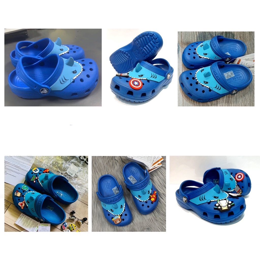 Crocs Anak Anak Shark / Crocs anak Fun lab sharks / shark tanduk