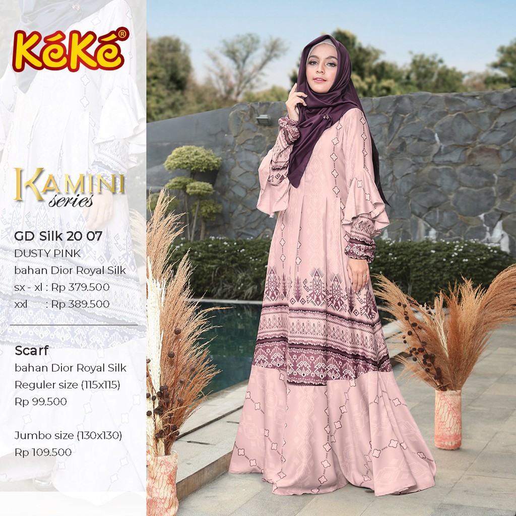 GAMIS KAMINI KEKE - GD SILK 20 07 - DUSTY PINK