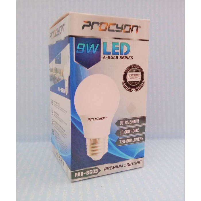 Lampu led Procyon 9 watt warm white / white procyon led 9w bulb warm white ww kuning hangat 3000K