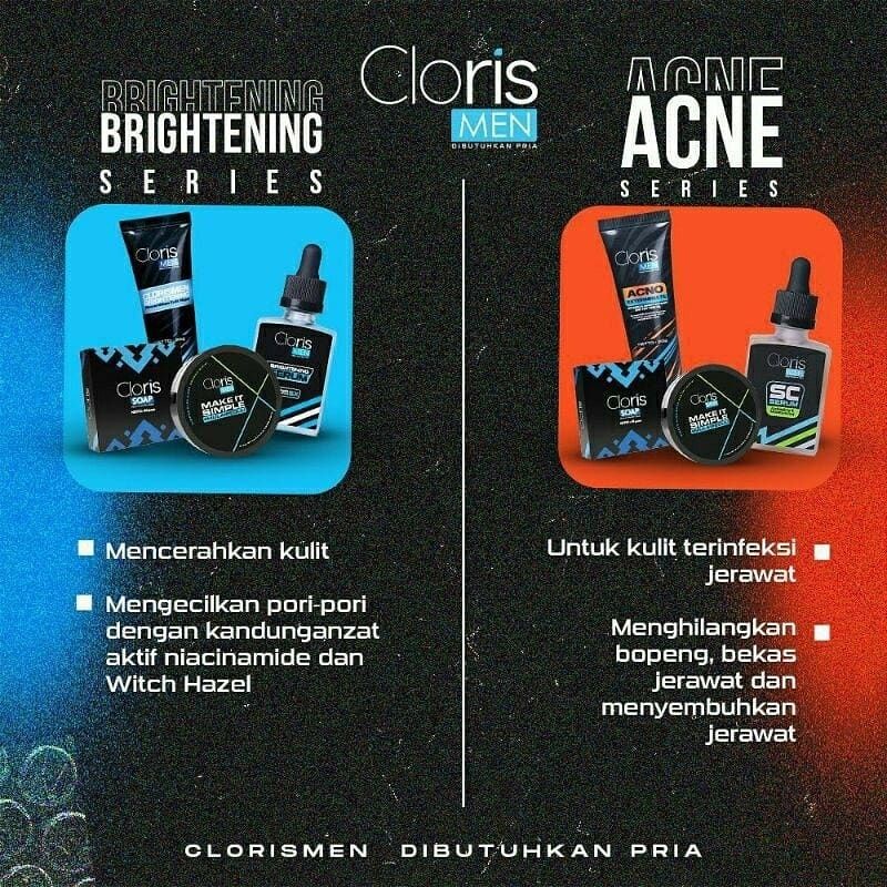 CLORISMEN Skincare Pria Sabun Muka Pria Charcoal Cloris Men Soap Sabun Wajah Pria Penghilang Jerawat Bopeng Flek Hitam Mencerahkan Wajah Glowing C0