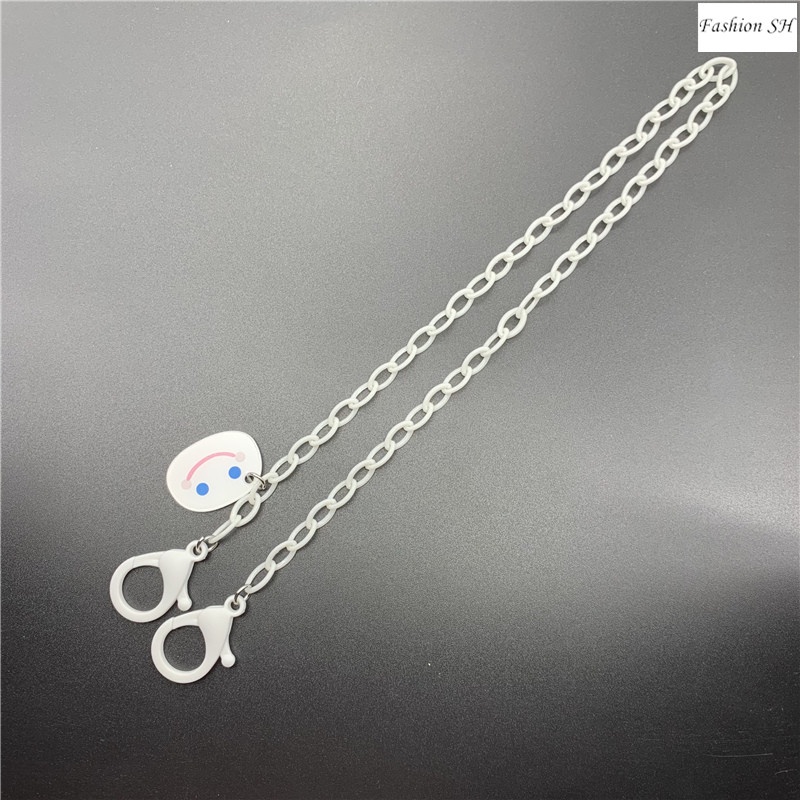 Kalung Rantai Dengan Liontin Topeng Lucu Bahan Akrilik Anti Hilang Untuk Wanita M60056