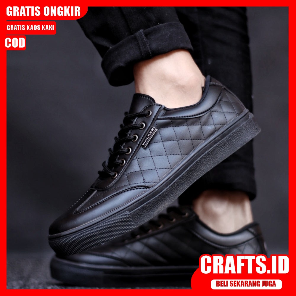 CRAFTS PEDRO Sepatu Sneaker Pria Sepatu Pria Casual Sneakers Cowo/Cowok Kulit Pu Sepatu Casual Keren Semi Formal Kerja Kuliah Kondangan