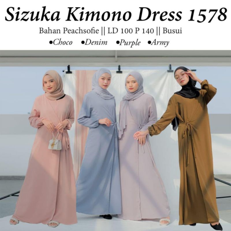 sizuka dress kimono | gamis kimono