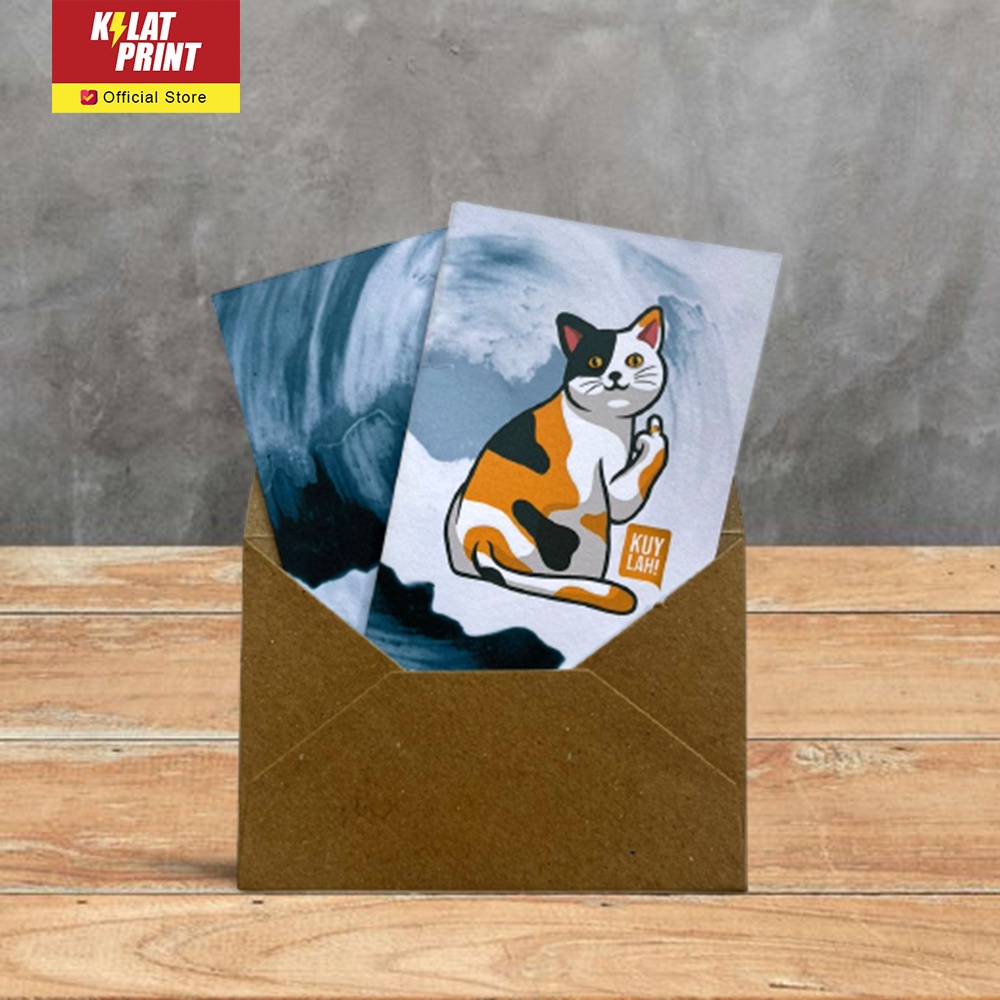 Gift Card Kartu Ucapan Naughty Cat