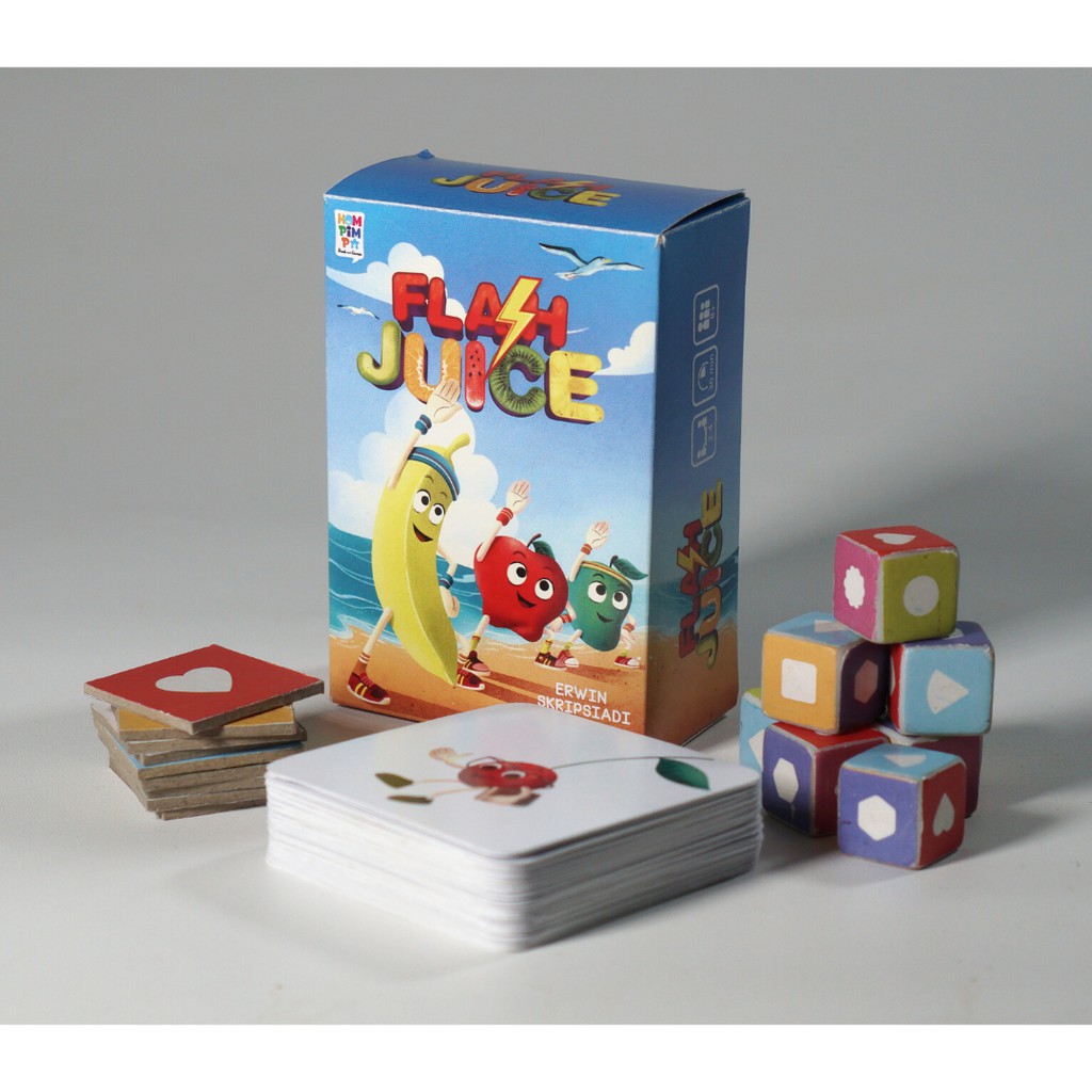 Hompimpa Flash Juice Card Game / Permainan Kartu Anaklash card edukasi anak/flash card Buah/Kartu Bu