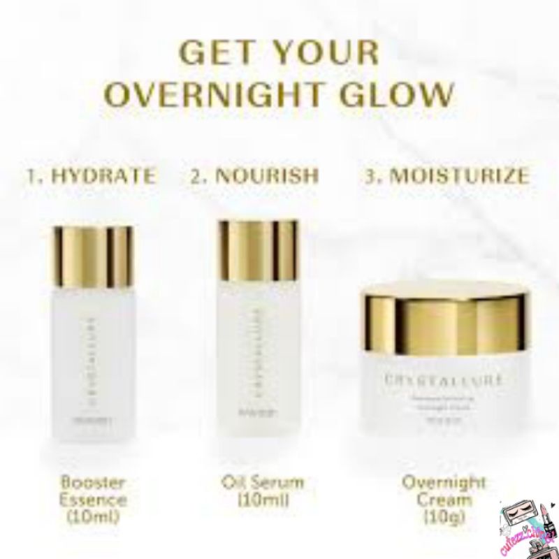 ☃Cutezz_Ching1☃ Wardah Crystallure Advanced Glow Kit-Antiaging untuk kulit glowing