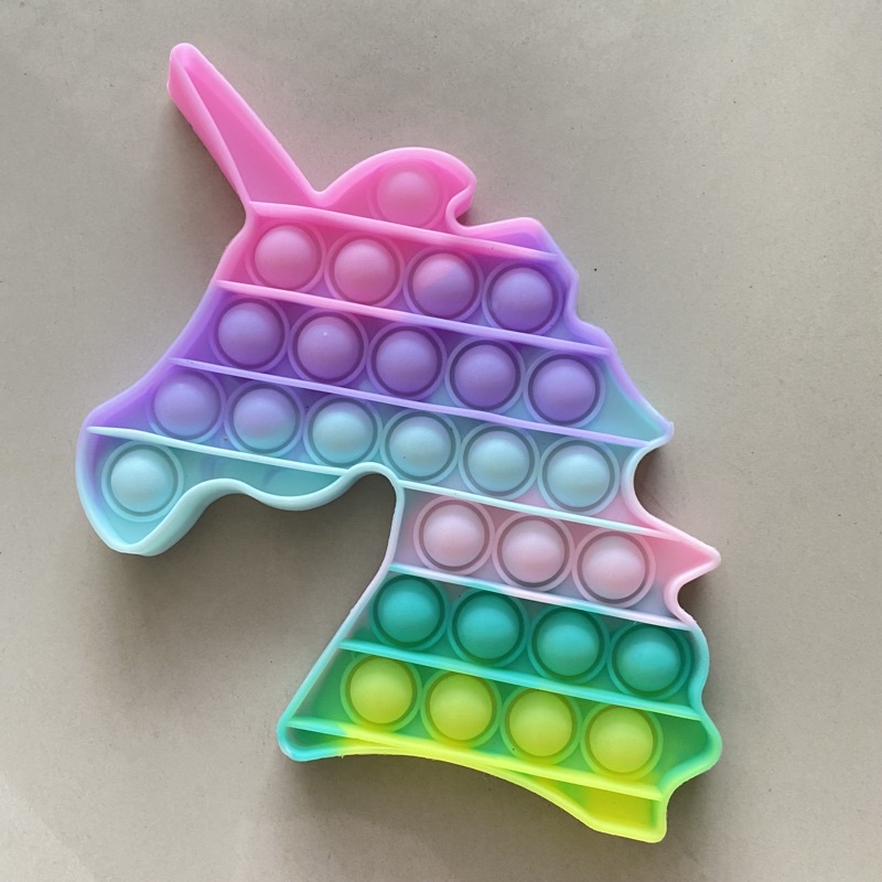 Pop It Fidget Toy Murah Rainbow Mainan Anak Penghilang Stress Tiktok-UNICORN Mcaroon