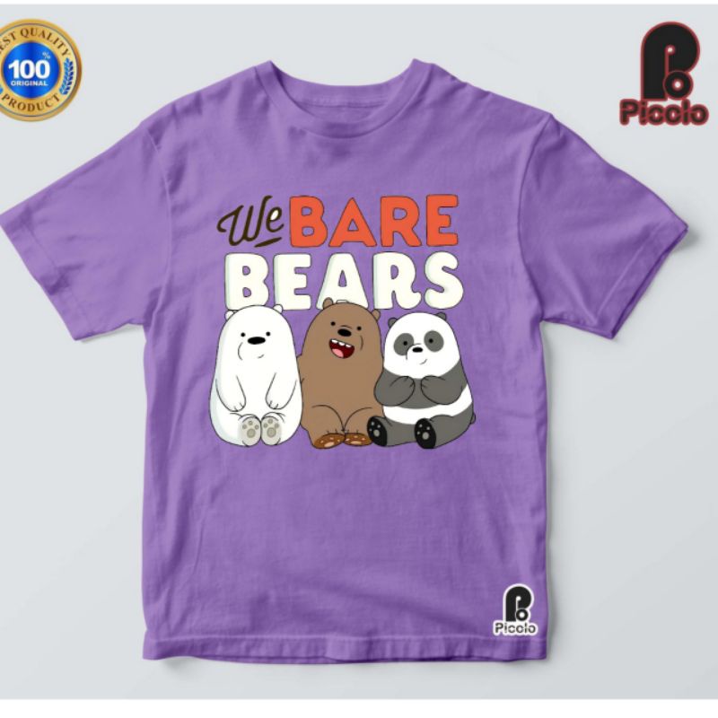 kaos anak bear t-shirt kaos anak we bare bears/bahan premium