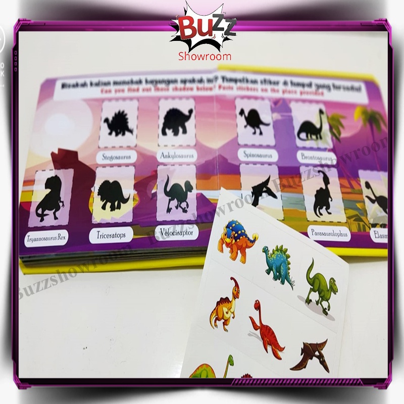 Puzzle Book Dinosaurus Wild Life dual bahasa inggris indo buku anak