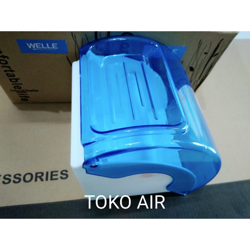 Tempat tissu/Tempat tissue gulung Biru Welle PVC plastik