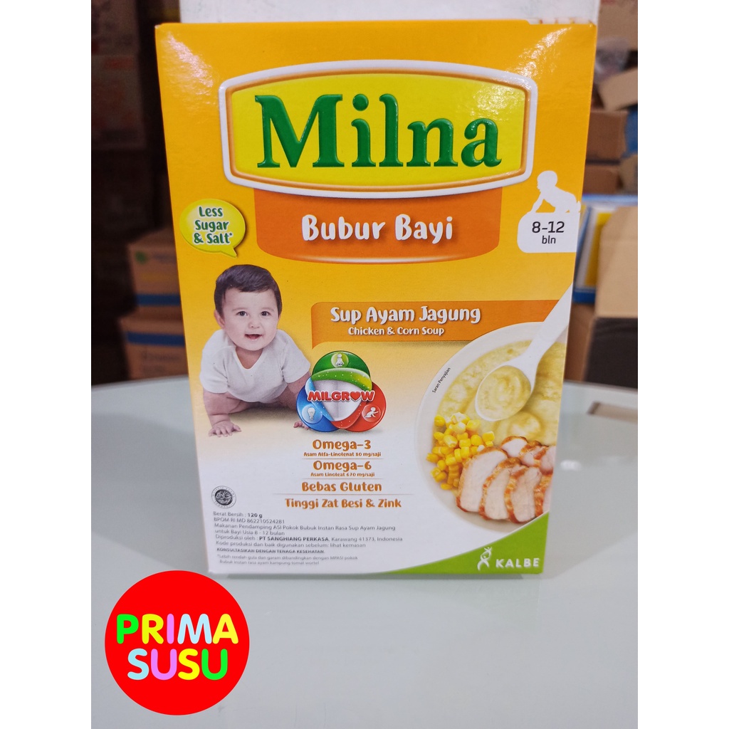 Milna Bubur Bayi Sup Ayam Jagung 8-12 120 GR